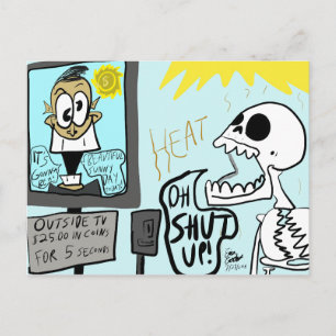 Erica Crooks Comics: Sommer-Hitzewelle / dunkle Ko Postkarte