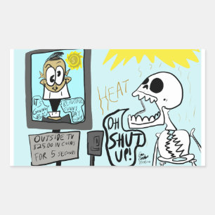 Erica Crooks Comics: Sommer-Hitzewelle / dunkle Ko Rechteckiger Aufkleber