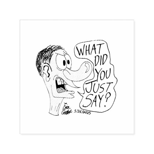 Erica Crooks Comics - What did you just say ? Permastempel (Design)