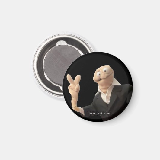 Erica Crooks puppet peace Magnet (Vorderseite/Rückseite)