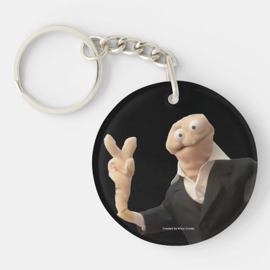 Erica Crooks puppet peace Schlüsselanhänger (Vorderseite)