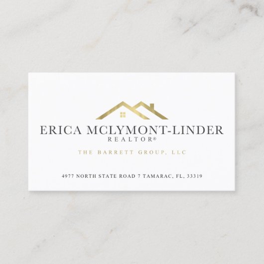 Erica McLymont-Linder Realtor Visitenkarte (Vorderseite)