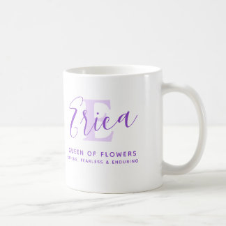 Erica Name bedeutet Monogramm E lila Kaffeetasse