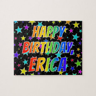 "ERICA" Vorname, Fun "GLÜCK BIRTHTAG" Puzzle