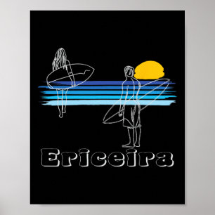 Ericeira Surfen Strand Surfer Typ Mädchen Poster