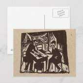 Erich Heckel woodcut post card Postkarte (Vorne/Hinten)