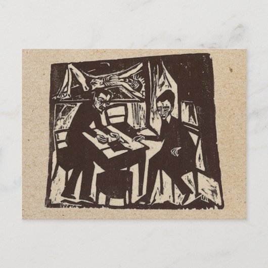 Erich Heckel woodcut post card Postkarte (Vorderseite)