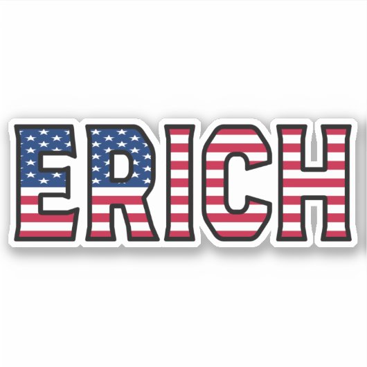 Erich Name Vorname USA Sticker Stickerset (Vorderseite)