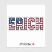 Erich Name Vorname USA Sticker Stickerset (Blatt)