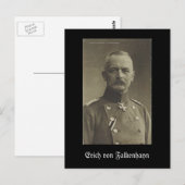 Erich von Falkenhayn Postkarte (Vorne/Hinten)