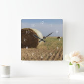 Erick, Oklahoma, USA - Route 66 Quadratische Wanduhr (Zuhause)