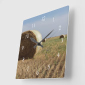 Erick, Oklahoma, USA - Route 66 Quadratische Wanduhr (Winkel)