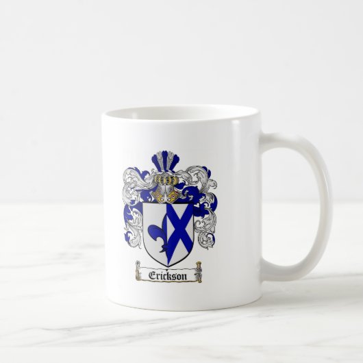 ERICKSON-FAMILIENWAPPEN - ERICKSON-WAPPEN KAFFEETASSE (Rechts)