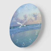 Eric's Blue Tide Coastal Große Wanduhr (Winkel)
