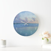 Eric's Blue Tide Coastal Große Wanduhr (Zuhause)