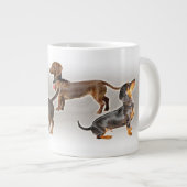 Eridox Dackelcollagen-Tunnel-bohrwagenTasse Jumbo-Tasse (Vorderseite Rechts)