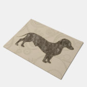 Eridox tan Dackel-Türmatte alter Art Fußmatte (Schrägansicht)