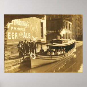 Erie Canal bei Exchange St in Downtonw Rochester N Poster