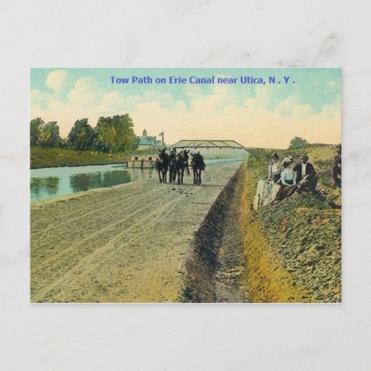 Erie Canal Tow Path Postcard Postkarte (Vorderseite)