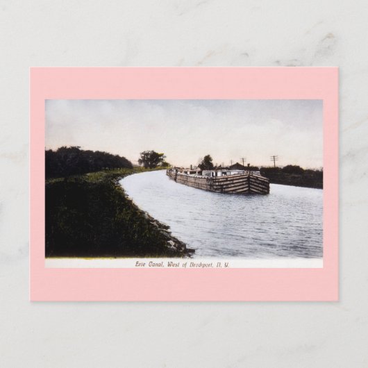 Erie Canal, westlich von Broadport, New York Postkarte (Vorderseite)