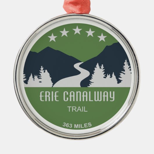 Erie Canalway Trail Ornament Aus Metall (Vorne)