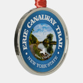 Erie Canalway Trail (Radweg c) Ornament Aus Metall (Rechts)