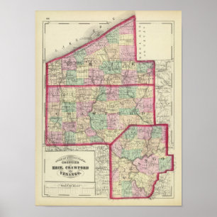 Erie, Crawford, Venango Landkreises Poster