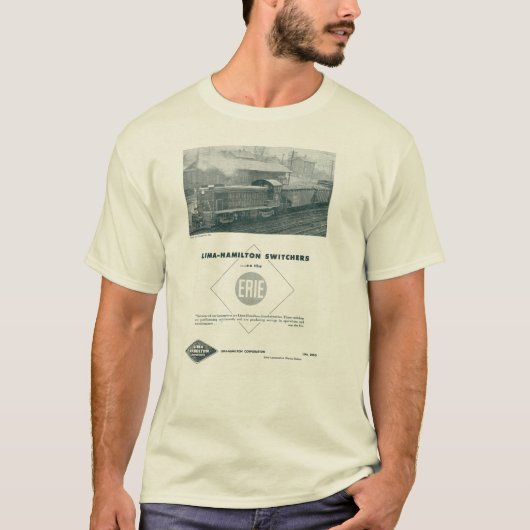 Erie-Eisenbahn benutzt Lima- - Hamilton-Diesel-T - T-Shirt (Vorderseite)