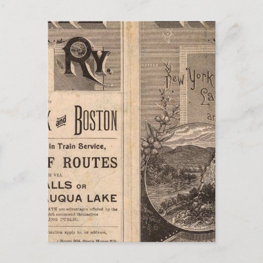 Erie-Eisenbahn Postkarte (Vorderseite)