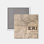 Erie Eisenbahn und Verbindungen Magnet (Vorderseite/Rückseite)