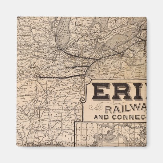 Erie Eisenbahn und Verbindungen Magnet (Vorne)
