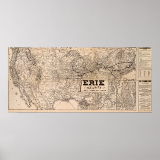 Erie Eisenbahn und Verbindungen Poster (Vorne)