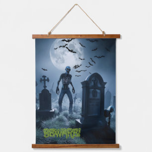 Erie Halloween  Wandteppich Mit Holzrahmen