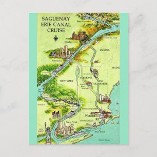Erie-Kanal-Kreuzfahrt Vintage-Postkarte Postkarte