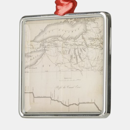 Erie-Kanal Silbernes Ornament (Links)