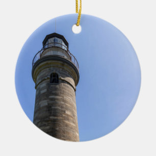 Erie Land Lighthouse Keramik Ornament