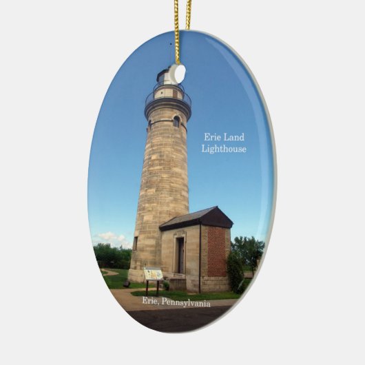 Erie Land Lighthouse Oval Ornament (Links)
