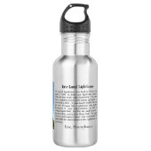 Erie Land Lighthouse Wasserflasche (Vorderseite)