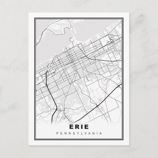 Erie Map Postkarte (Vorderseite)