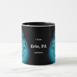 Erie PA I Liebe Custom City Winters Snowflake Tass Tasse