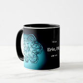 Erie PA I Liebe Custom City Winters Snowflake Tass Tasse (Vorderseite Links)
