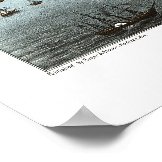 Erie, PA Panoramic Map - 1870 Poster (Ecke)