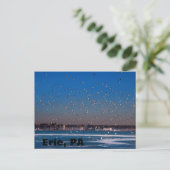 Erie, PA skyline Postkarte (Stehend Vorderseite)