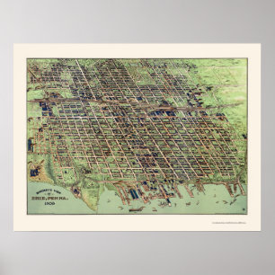 Erie, panoramische Karte PAs - 1909 Poster