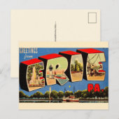 Erie Pennsylvania Greeting Postcard Postkarte (Vorne/Hinten)
