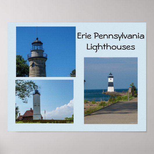 Erie Pennsylvania Lighthouses Poster (Vorne)