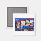 Erie Pennsylvania PA Vintager Großbuchstabe Postka Magnet (Vorderseite/Rückseite)