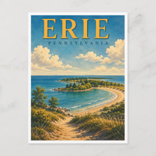 Erie Pennsylvania Presque Isle GeoSaga Postkarte