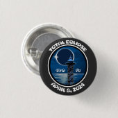 Erie Pennsylvania Total Solar Eclipse April 2024 Button (Vorne & Hinten)