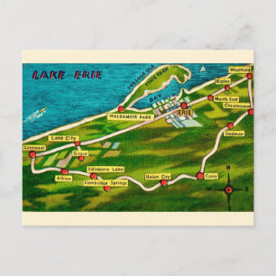 Erie Pennsylvania Vintage-Kartenpostkarte Postkarte